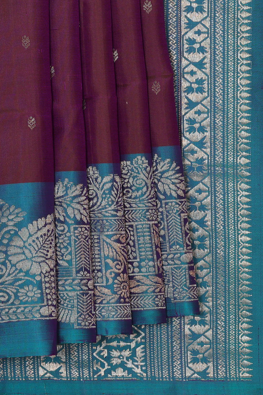 Image of Maroon Silk Saree